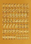 Samolepljivi brojevi 12mm na foliji 84x120mm 1/1 Herma zlatna