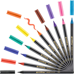 Brush flomasteri E-1340, 1-3 mm Edding svetlo plava
