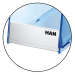 Uspravni držač za dokumentaciju TWIN Han transparent plava