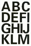 Samolepljiva slova 25mm na foliji 84x120mm, 2/1 Herma crna