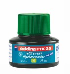 Refil za flipchart markere E-FTK 25, 25ml Edding zelena