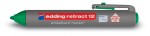 Marker za belu tablu E-12 Retract 1,5-3mm Edding zelena