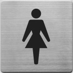 Aluminijumski piktogram samolepljivi - ženski toalet Alco 