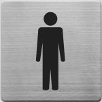Aluminijumski piktogram samolepljivi - muški toalet Alco 