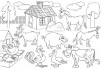 Samolepljivi blok-bojanka za decu, 5 motiva x 5 listova, 300x205mm Info Notes