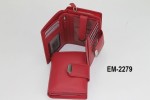 Novčanik ženski kožni EM-2279 95x120x35 mm crvena