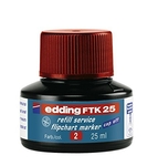 Refil za flipchart markere E-FTK 25, 25ml Edding crvena