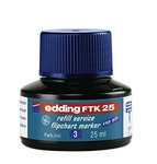 Refil za flipchart markere E-FTK 25, 25ml Edding plava