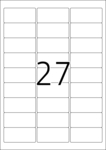 Etikete 63X29,7 A4/27 1/25 srebrna Herma