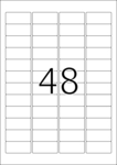 Sigurnosne etikete 45,7x21 A4/48 1/25 bela Herma 