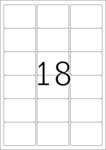 Etikete 63X46,6 A4/18 1/25 removable Herma 