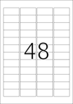 Etikete 45,7X21,2 zaobljene ivice A4/48 1/20 crvena Herma 