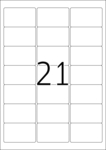 Etikete 63,5X38,1 A4/21 1/100 bela Herma 