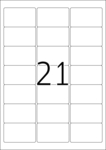 Etikete 63x38,1 A4/21 1/25 removable Herma 