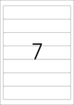 Etikete 192x38, za uski registrator A4/7 1/20 plav Herma