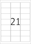 Etikete 63,5x38,1 A4/21 1/25 transparent Herma 