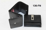 Mini kožni novčanik/futrola za kartice 136-FN  100 x 85 x 20 mm crna
