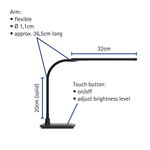 Stona lampa LED MAUL &quot;pirro&quot; sa dimerom crna