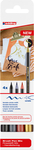 Brush flomasteri E-1340, 1-6 mm metalik set 1/4 Edding sortirano