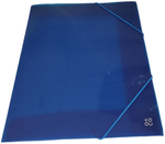 Fascikla PVC sa gumicom A4, 320x246x10mm, providna O+CO plava