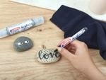 Akrilni marker E-5300 fine 1-2mm obli vrh Edding srebrna