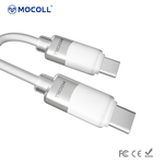 Kabl za brzo punjenje do 60W C-C, 1.5 m Mocoll bela