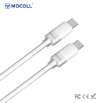 Kabl za brzo punjenje do 60W C-C, 1.5 m Mocoll bela