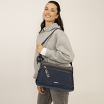 Torba na rame ženska 33x24x9 cm Luna Gabol plava