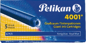 Ulošci za penkalu  4001, dupli kapacitet, 1/5 Pelikan brilliant black