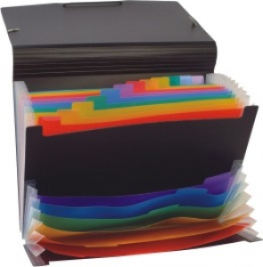 Expanding organizer sa 12 + 6 pregrada Rainbow Class Viquel 