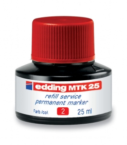 Refil za permanent markere E-MTK 25, 25ml Edding crvena