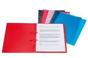 Fascikla Avanti Stripbinder A4, Jalema - Djois transparent crvena