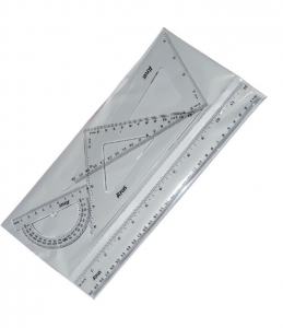 Set lenjira 30cm transparent, blister 