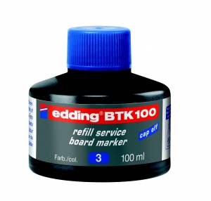 Refil za marker za belu tablu BTK 100, 100ml Edding plava