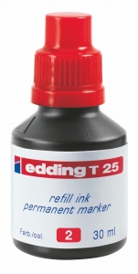 Refil za markere E-T25, 30ml Edding crvena