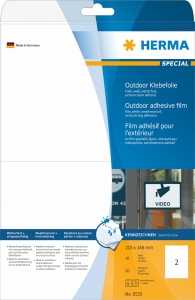 Outdoor etikete 210x148,5 A4 1/10 bela Herma 
