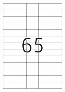 Etikete 38,1x21,2 A4/65 1/100 bela