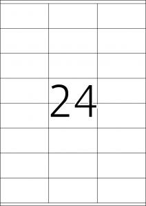 Etikete 70X36 A4/24 1/100 bela