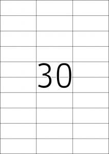 Etikete 70X29,7 A4/30 1/100 bela