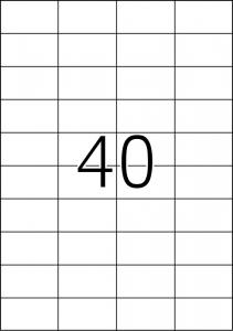 Etikete 52,5x29,7 A4/40 1/100 bela