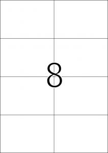 Etikete 105X74 A4/8 1/100 bela