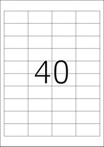 Etikete 48,5X25 A4/40 1/100 bela