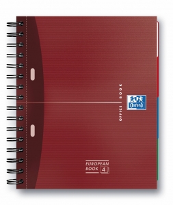 Sveska Oxford Office Essentials Europeanbook A4+ kvadratići, 4 Subject 