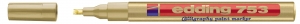 Paint marker E-753, kaligrafski vrh 1-2,5mm Edding zlatna