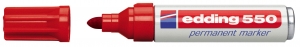 Marker permanent E-550 3-4mm Edding crvena
