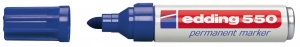 Marker permanent E-550 3-4mm Edding plava