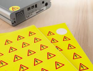 Etikete SIGNAL vodootporne,  O30 A4 1/25 žuta 