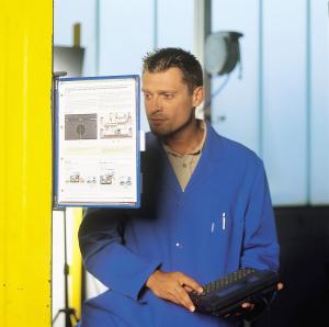 Stalak zidni čelični prazan, za 10 ramova A4 Tarifold-Djois, sa zatvaračima 