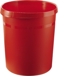 Korpa za otpatke 18l, okrugla plastična Han crvena