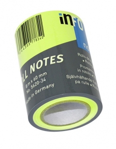 Info roll refil 60 mm x 8 m, brilliant colours Info Notes zelena